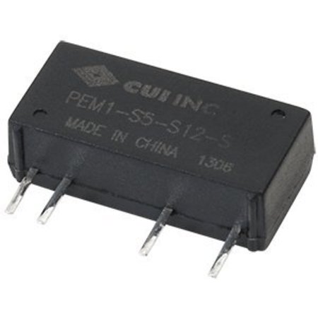 CUI INC DC to DC Converter, 10.8-13.2V DC to 5/ -5V DC, 1VA, 0 Hz PEM1-S12-D5-S